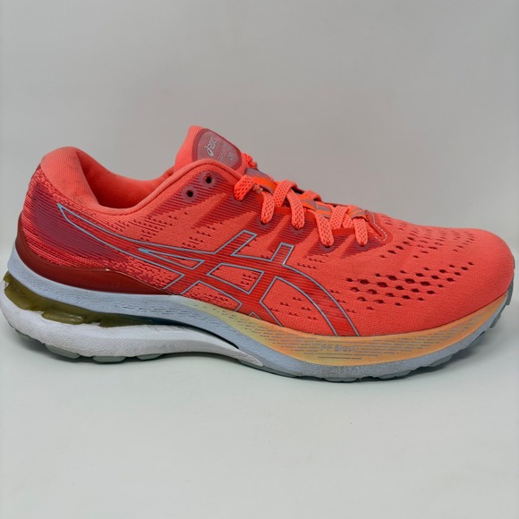 Asics Shoes - ASICS Gel-Kayano 28 Womens Size 9 Wide Orange White Running Shoes (1012B046)